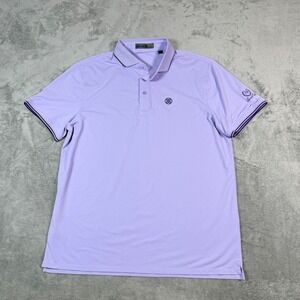 G/FORE Mens XL Polo Shirt Purple Country Club Short Sleeve Golf Logo